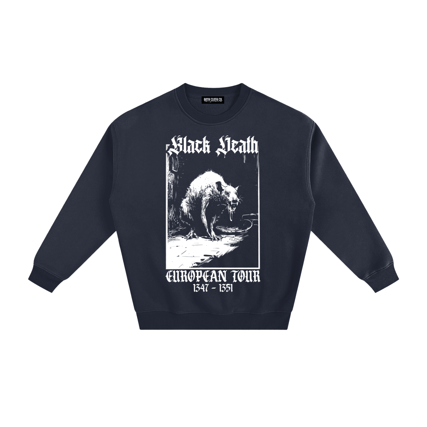 Black Plague Death Tour Fleeced Sweatshirt - Goth Cloth Co.260915PODRA11134011