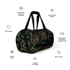 Black Rose Duffle Bag - Goth Cloth Co.gymwear4520234_15155
