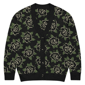Black Rose Knit Cardigan - Goth Cloth Co.4074054_21032