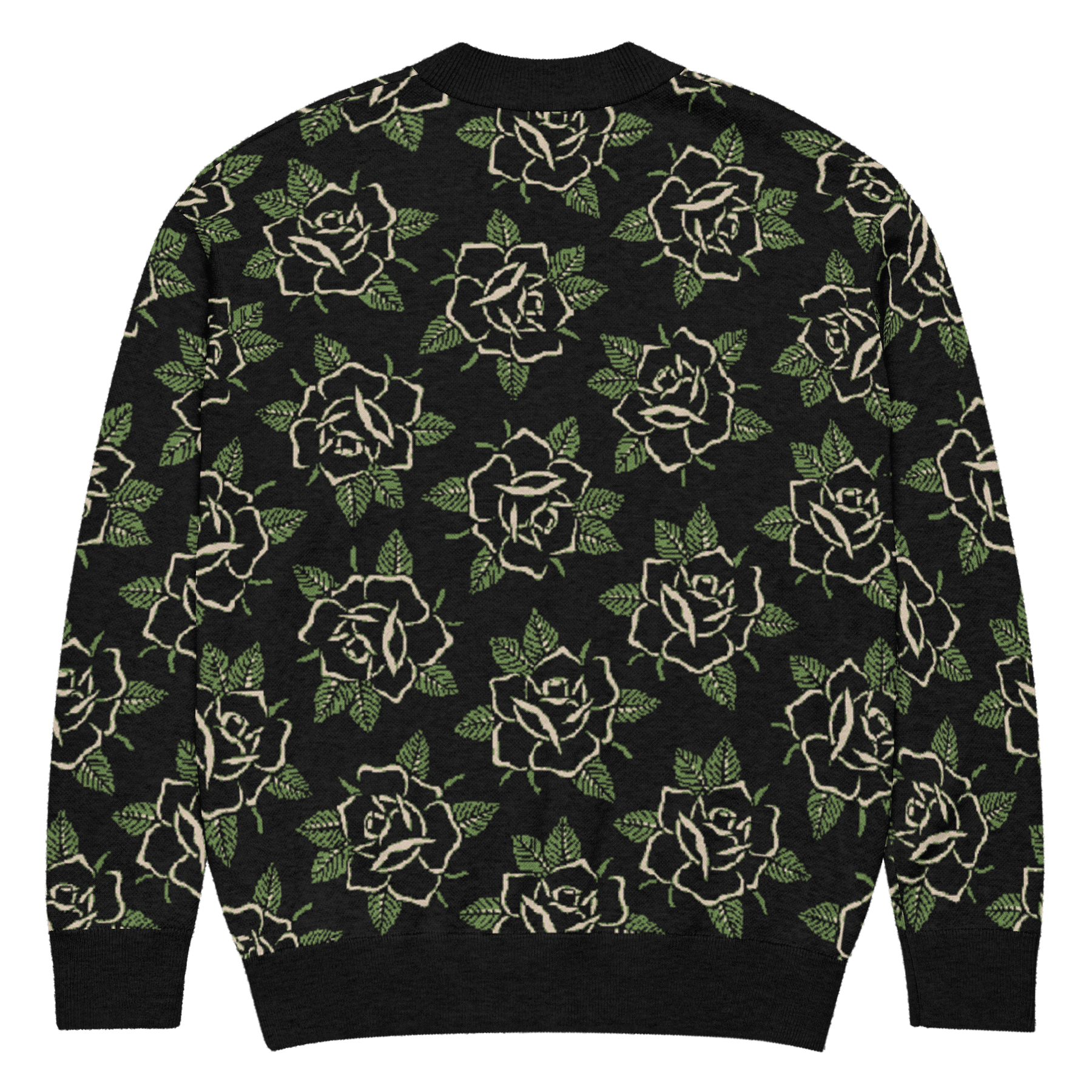 Black Rose Knit Cardigan - Goth Cloth Co.4074054_21032