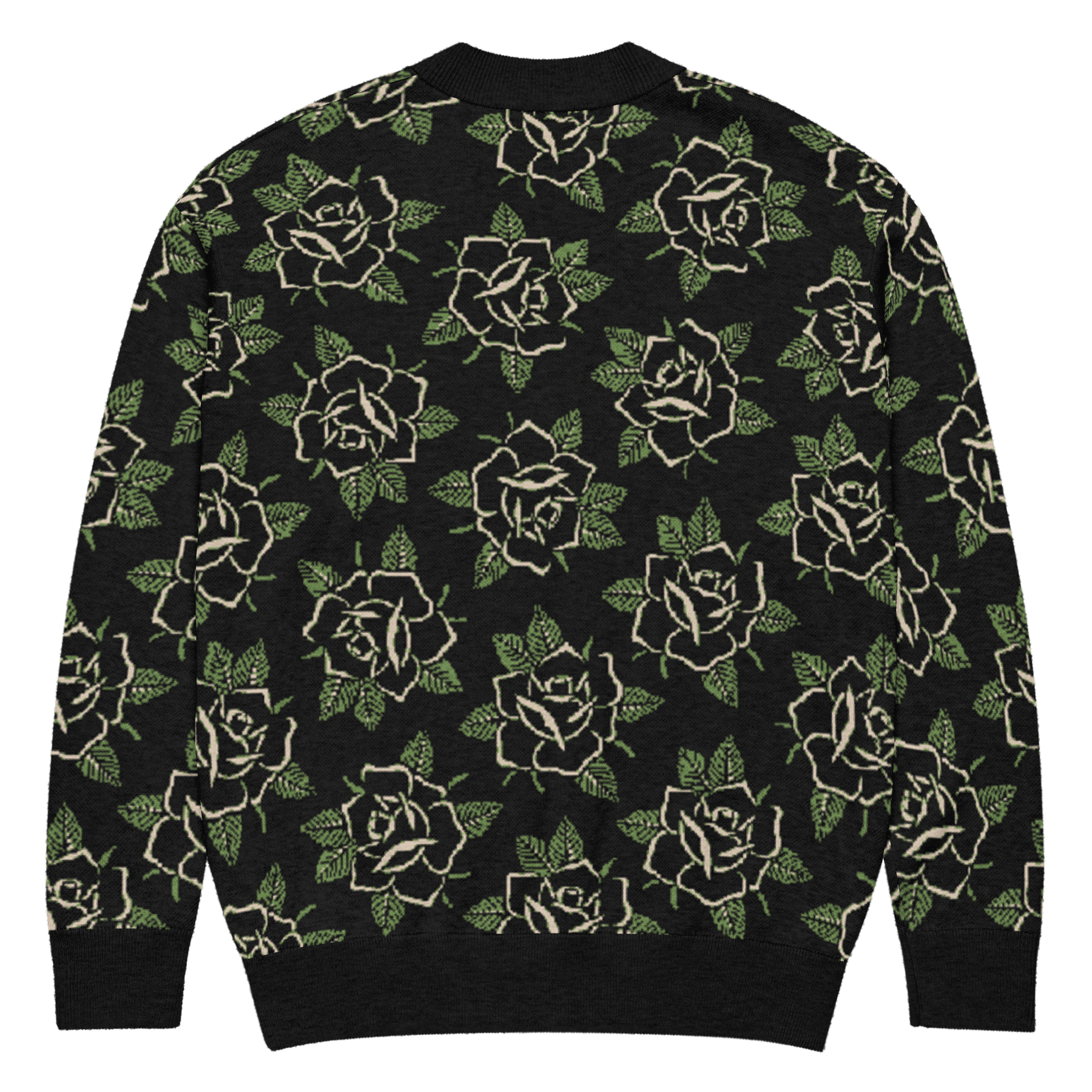 Black Rose Knit Cardigan - Goth Cloth Co.4074054_21033