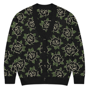 Black Rose Knit Cardigan - Goth Cloth Co.4074054_21033