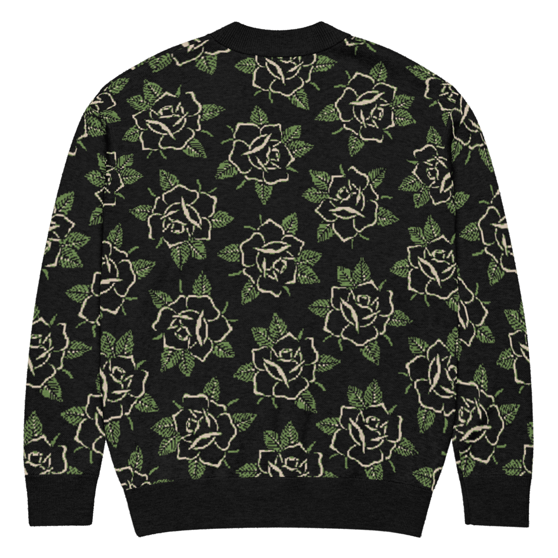Black Rose Knit Cardigan - Goth Cloth Co.4074054_21034