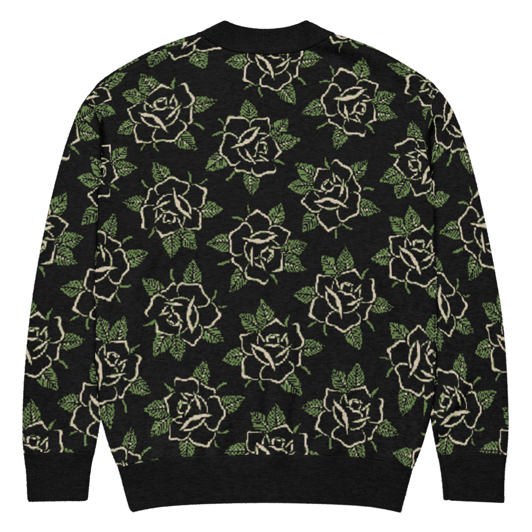 Black Rose Knit Cardigan - Goth Cloth Co.4074054_21034