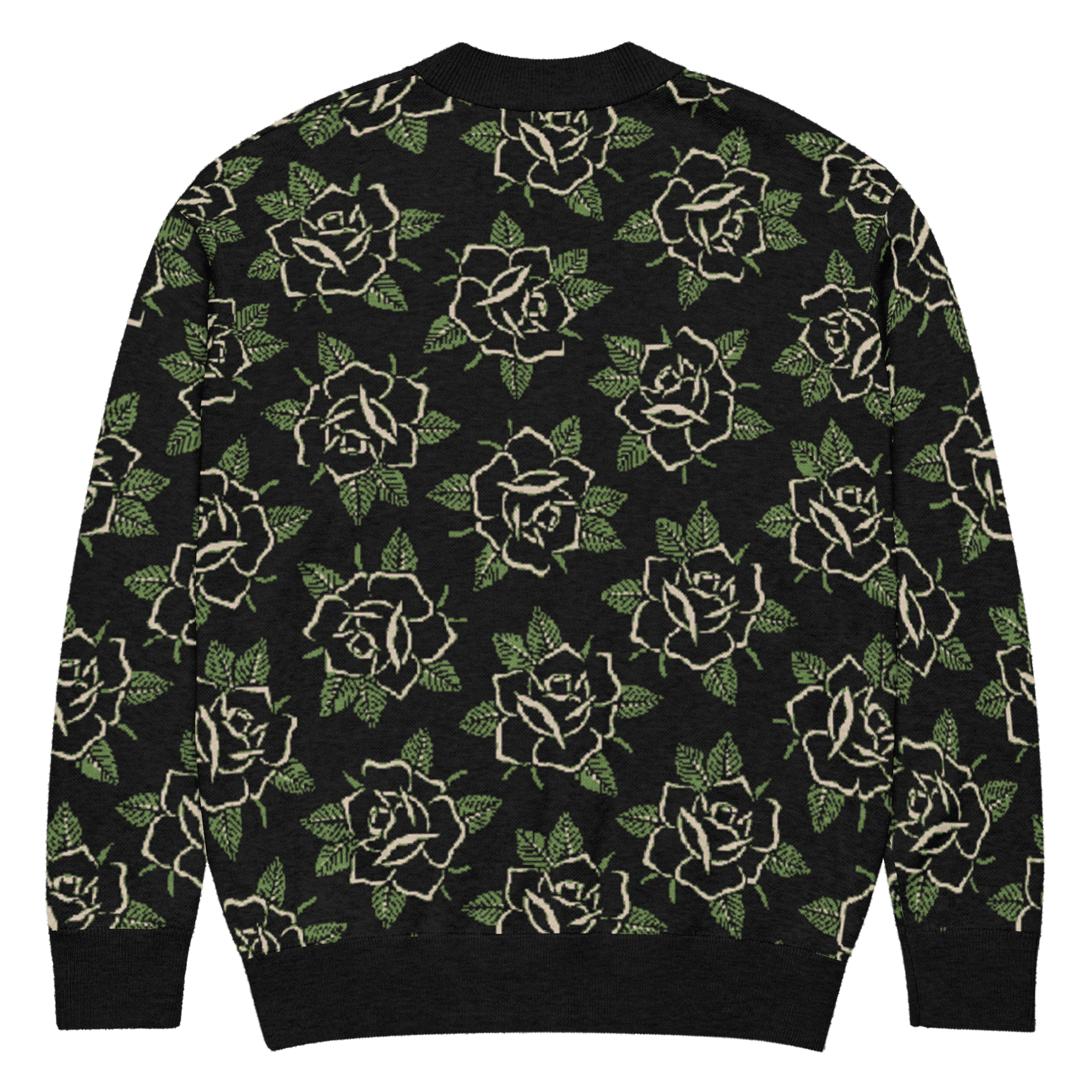 Black Rose Knit Cardigan - Goth Cloth Co.4074054_21035