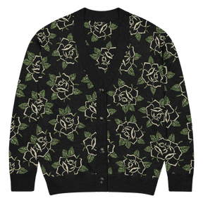 Black Rose Knit Cardigan - Goth Cloth Co.4074054_21036