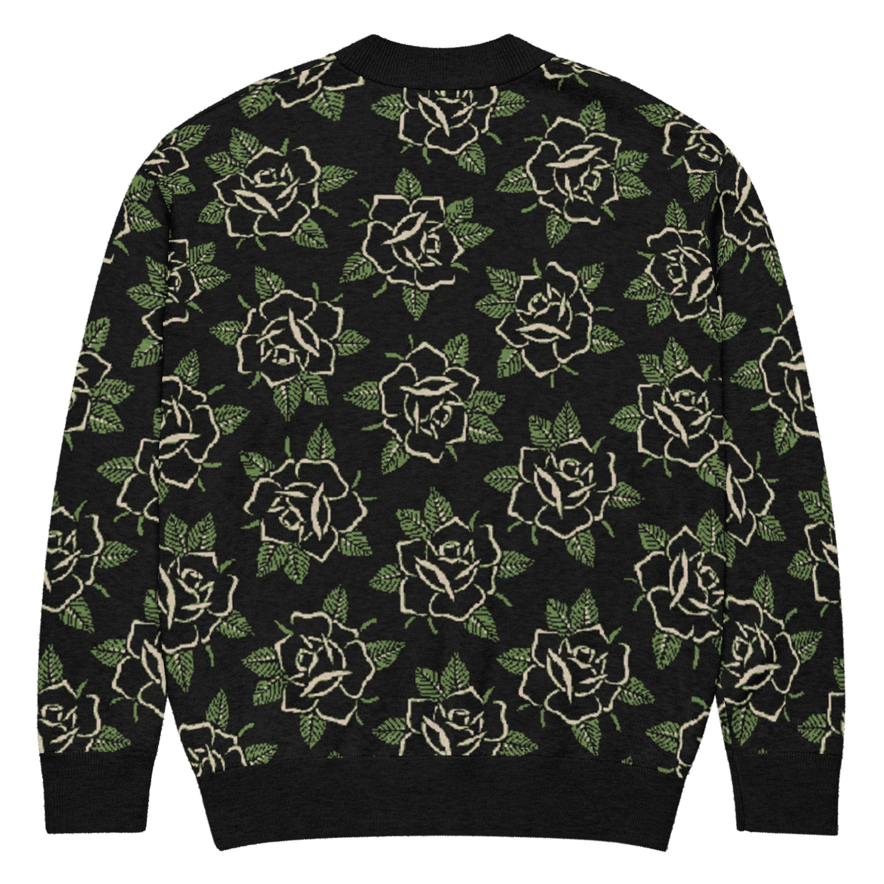 Black Rose Knit Cardigan - Goth Cloth Co.4074054_21036