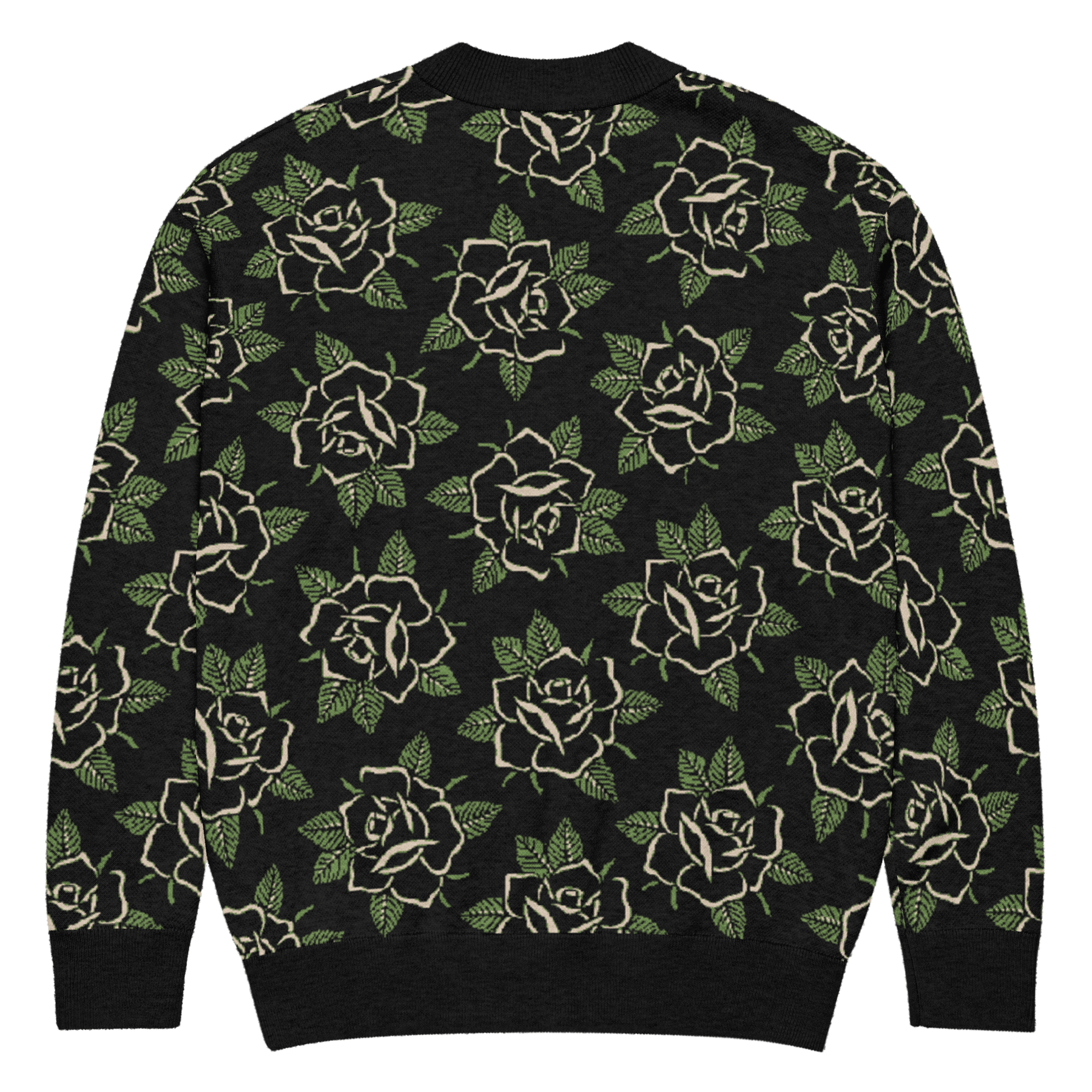 Black Rose Knit Cardigan - Goth Cloth Co.4074054_21037
