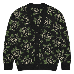 Black Rose Knit Cardigan - Goth Cloth Co.4074054_21037