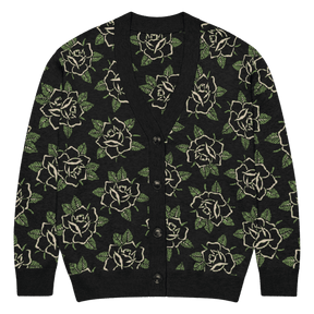 Black Rose Knit Cardigan - Goth Cloth Co.4074054_21169