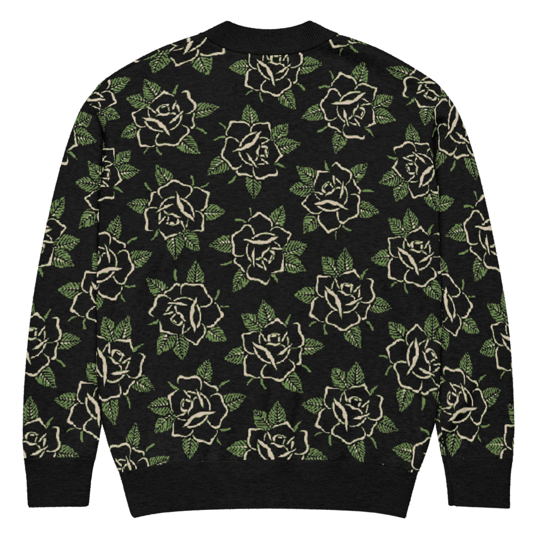 Black Rose Knit Cardigan - Goth Cloth Co.4074054_21169