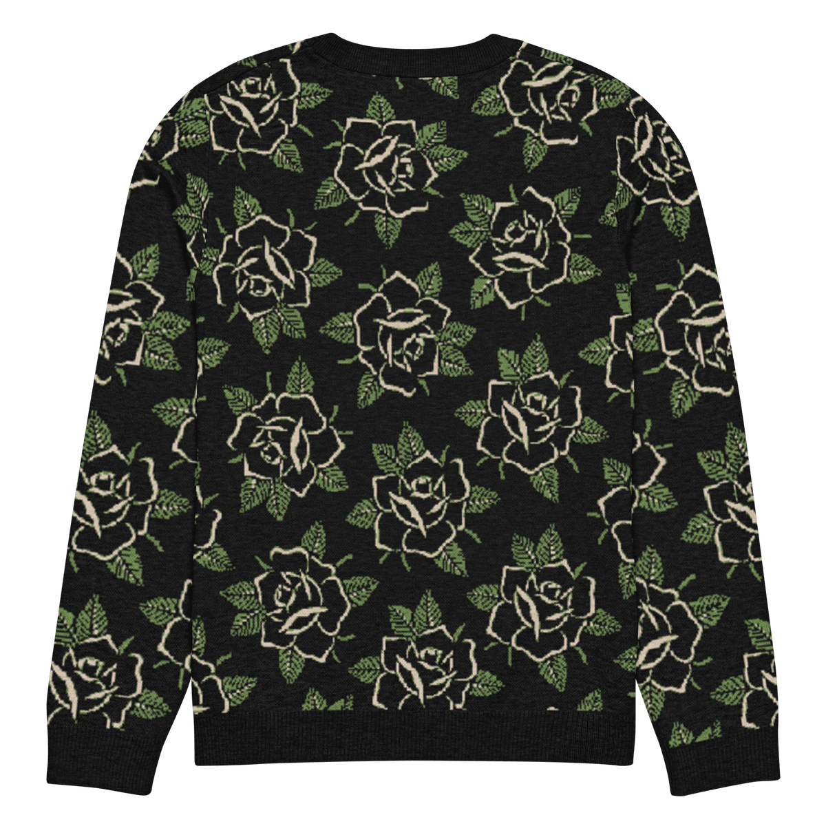Black Rose Knit Crewneck Sweater - Goth Cloth Co.3194274_19635