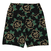 Black Rose Yoga Shorts - Goth Cloth Co.7478889_9079