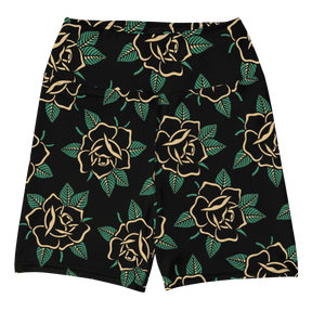 Black Rose Yoga Shorts - Goth Cloth Co.7478889_9079