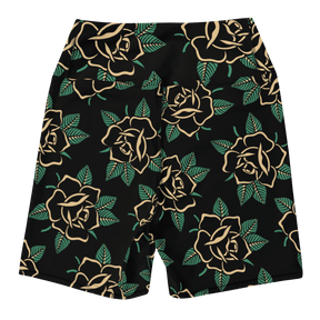 Black Rose Yoga Shorts - Goth Cloth Co.7478889_9079