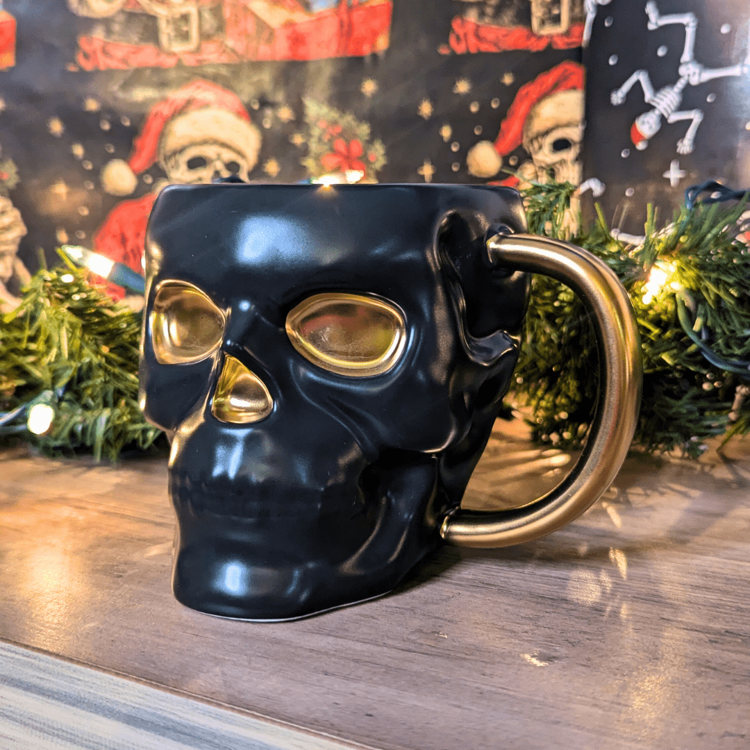 Black Skull Mug - Goth Cloth Co.304374