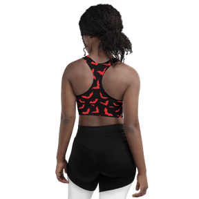 Blood Bats Recycled Longline Sports Bra - Goth Cloth Co.2105373_12290