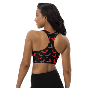 Blood Bats Recycled Longline Sports Bra - Goth Cloth Co.2105373_12290