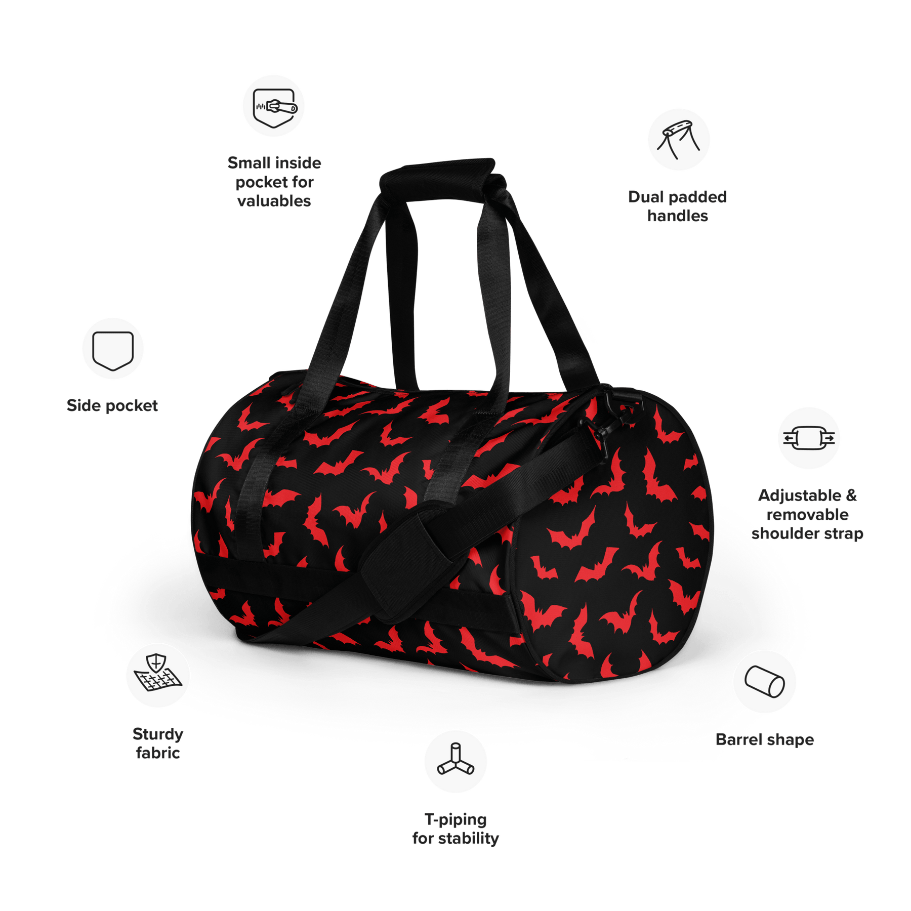 Bloody Bats Gym Bag - Goth Cloth Co.6117039_15155