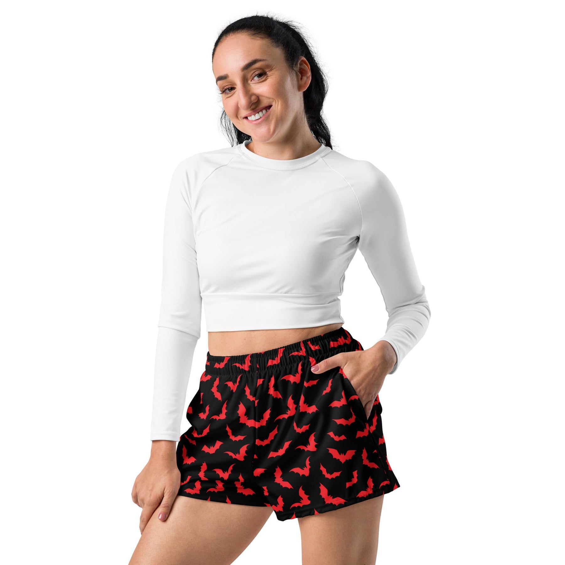 Bloody Bats Unisex Athletic Shorts - Goth Cloth Co.8338908_9804