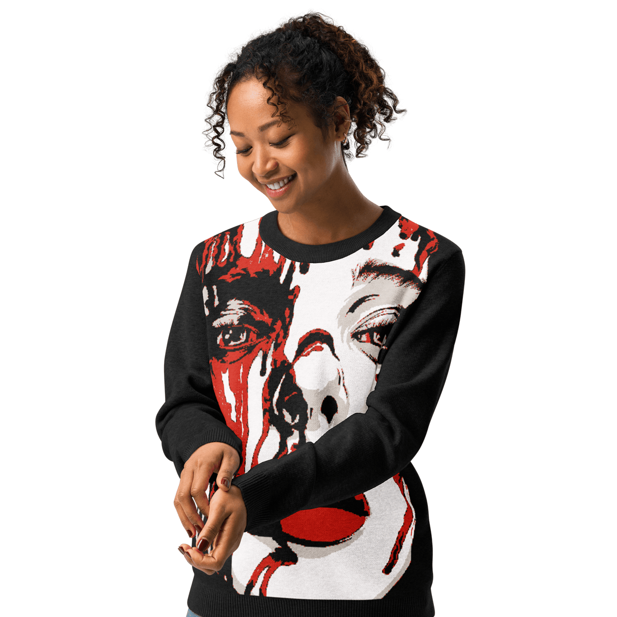 Bloody Mary Knit Crewneck Sweater - Goth Cloth Co.5598558_19636