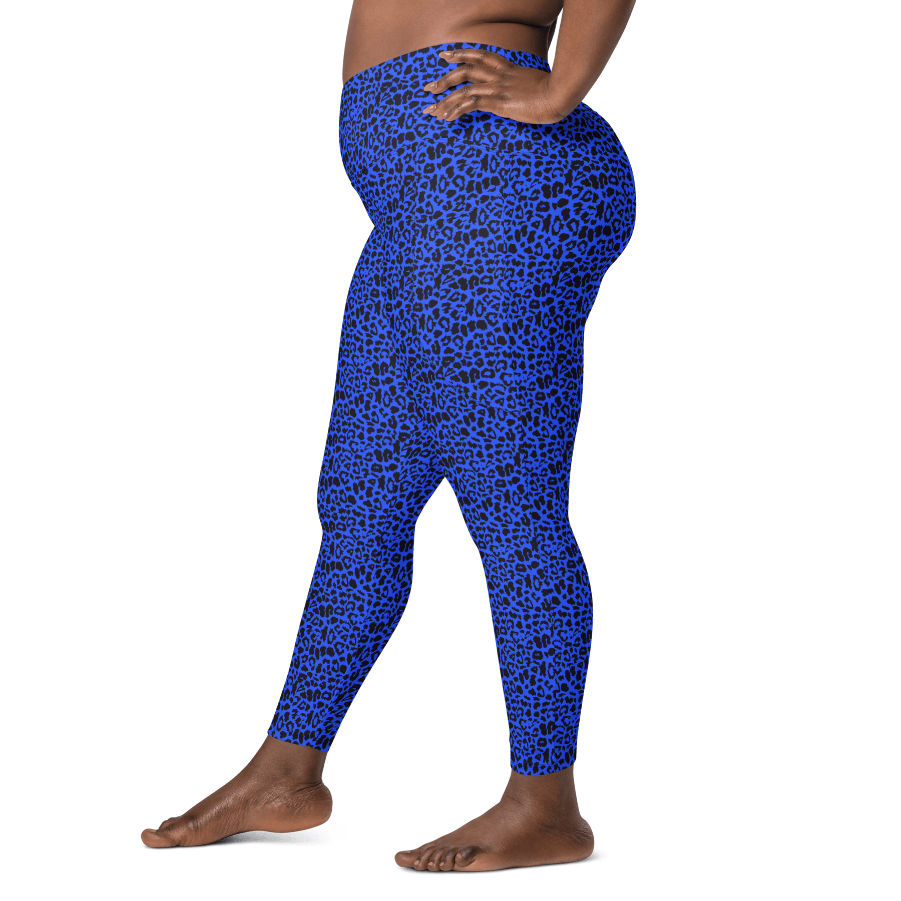 Blue Leopard Crossover Leggings with Pockets - Goth Cloth Co.8996689_14137