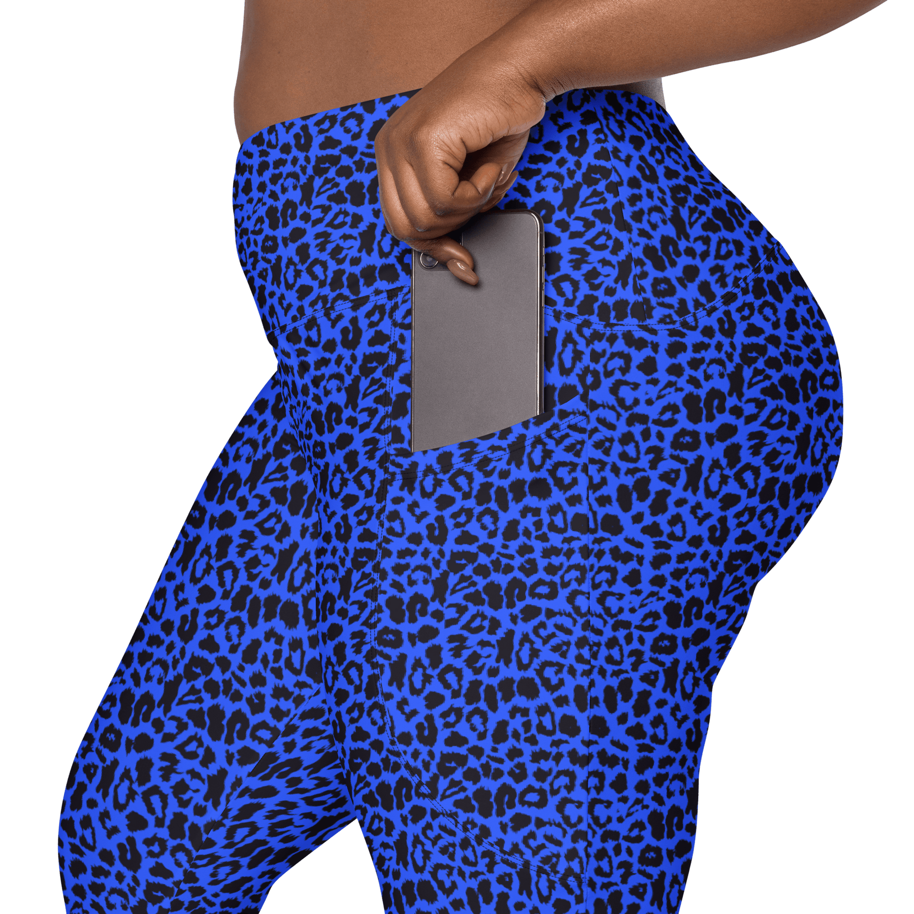 Blue Leopard Crossover Leggings with Pockets - Goth Cloth Co.8996689_14137