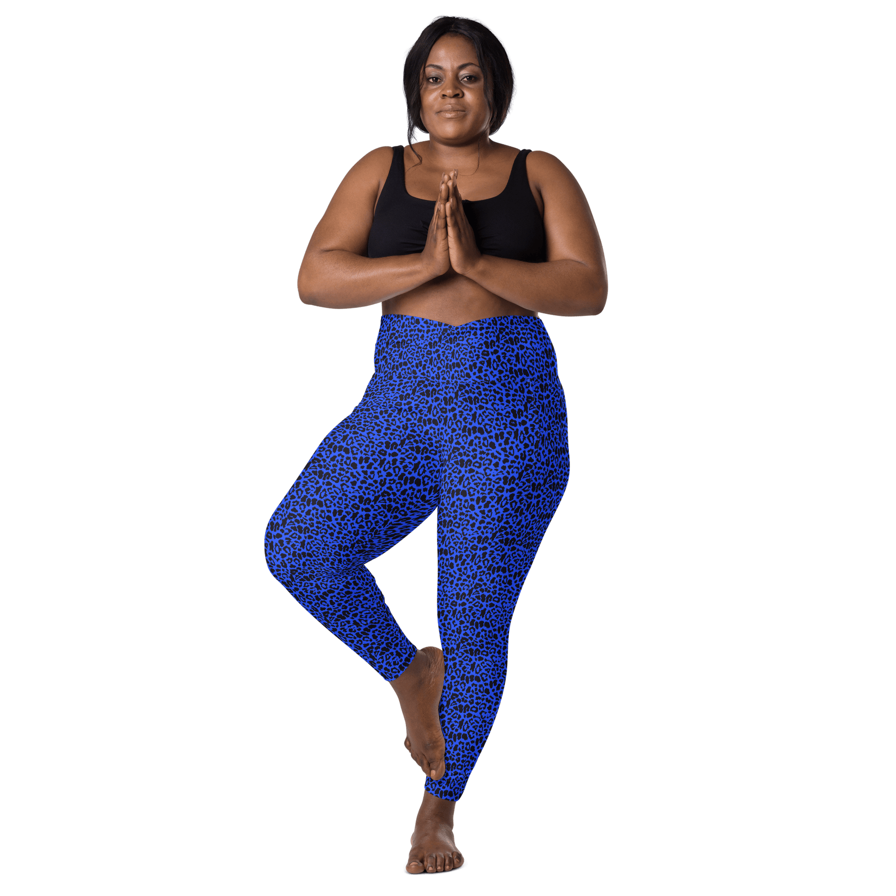 Blue Leopard Crossover Leggings with Pockets - Goth Cloth Co.8996689_14137