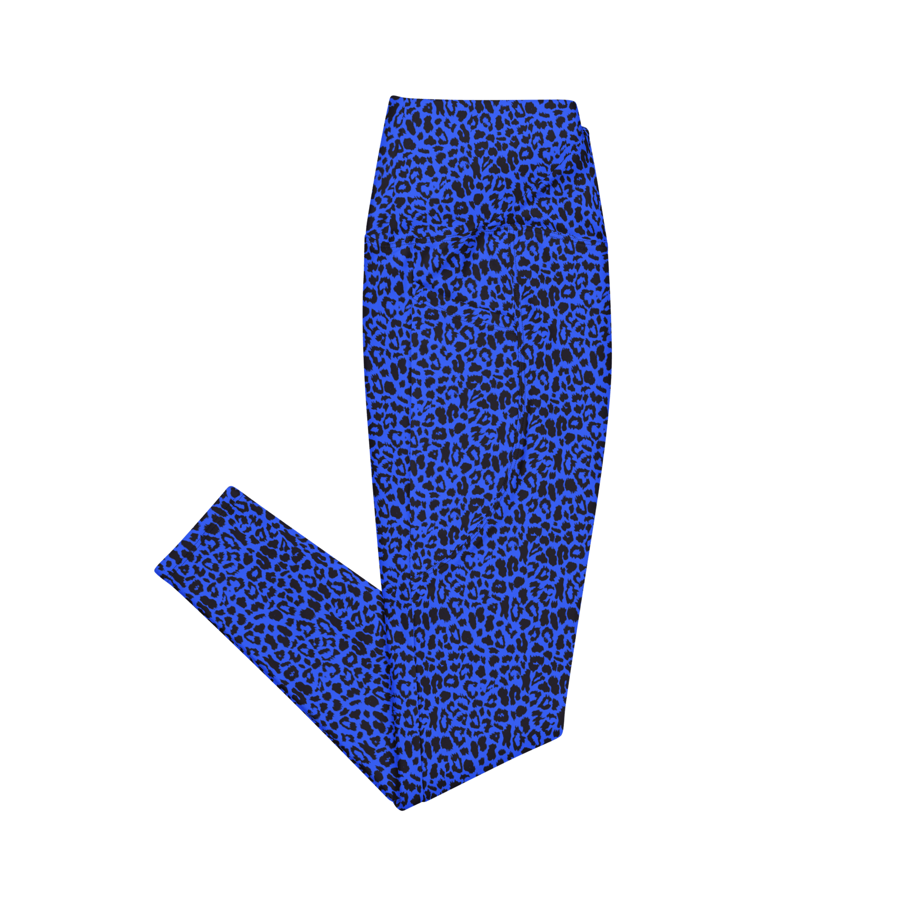 Blue Leopard Crossover Leggings with Pockets - Goth Cloth Co.8996689_14137