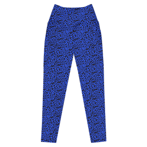 Blue Leopard Crossover Leggings with Pockets - Goth Cloth Co.8996689_14137