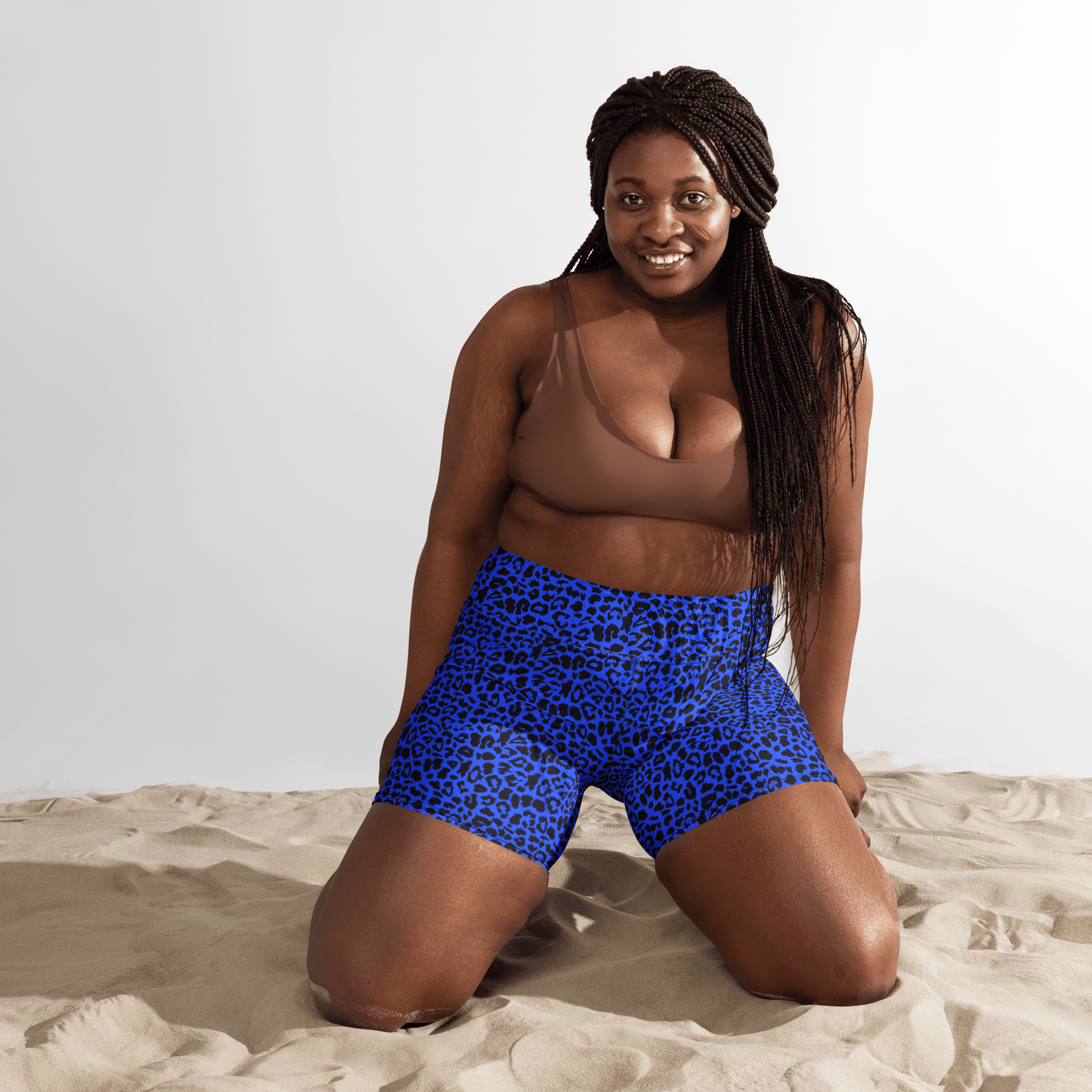 Blue Leopard Yoga Shorts - Goth Cloth Co.4611065_9079