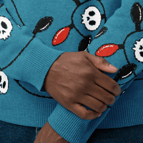 Boney & Bright Blue Knit Sweater - Goth Cloth Co.7636561_19638