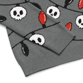 Boney & Bright Grey Knit Crewneck Sweater - Goth Cloth Co.4571380_19638