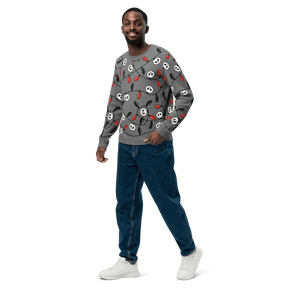 Boney & Bright Grey Knit Crewneck Sweater - Goth Cloth Co.4571380_19638