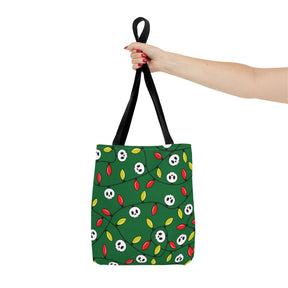 Boney & Bright Skull Lights Reusable Holiday Gift Bag Tote - Goth Cloth Co.Bags33074860120259702531