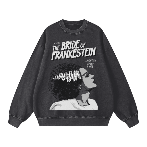 Bride of Frankenstein Vintage Wash Sweatshirt - Goth Cloth Co.260812PODRA0654001