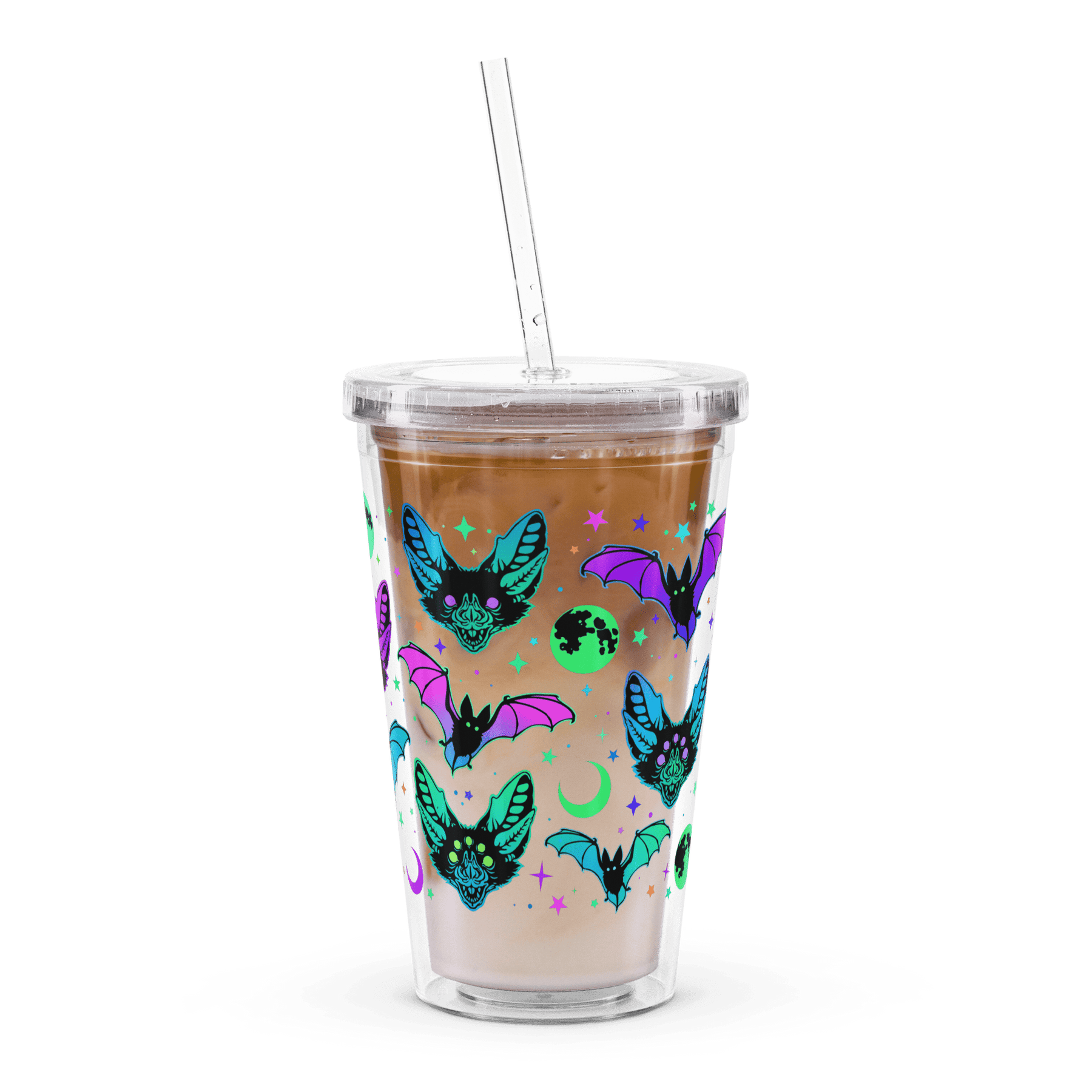 Bright Bats Clear Tumbler - Goth Cloth Co.cup6534936_19192