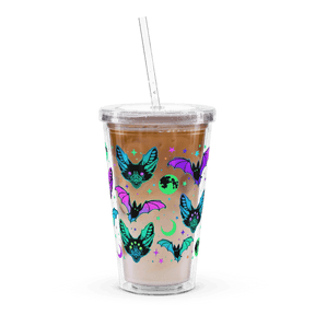 Bright Bats Clear Tumbler - Goth Cloth Co.cup6534936_19192