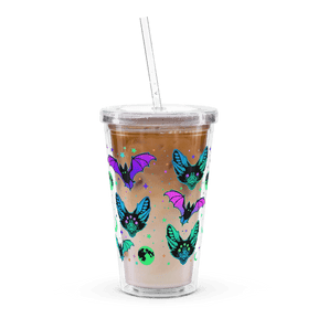 Bright Bats Clear Tumbler - Goth Cloth Co.cup6534936_19192