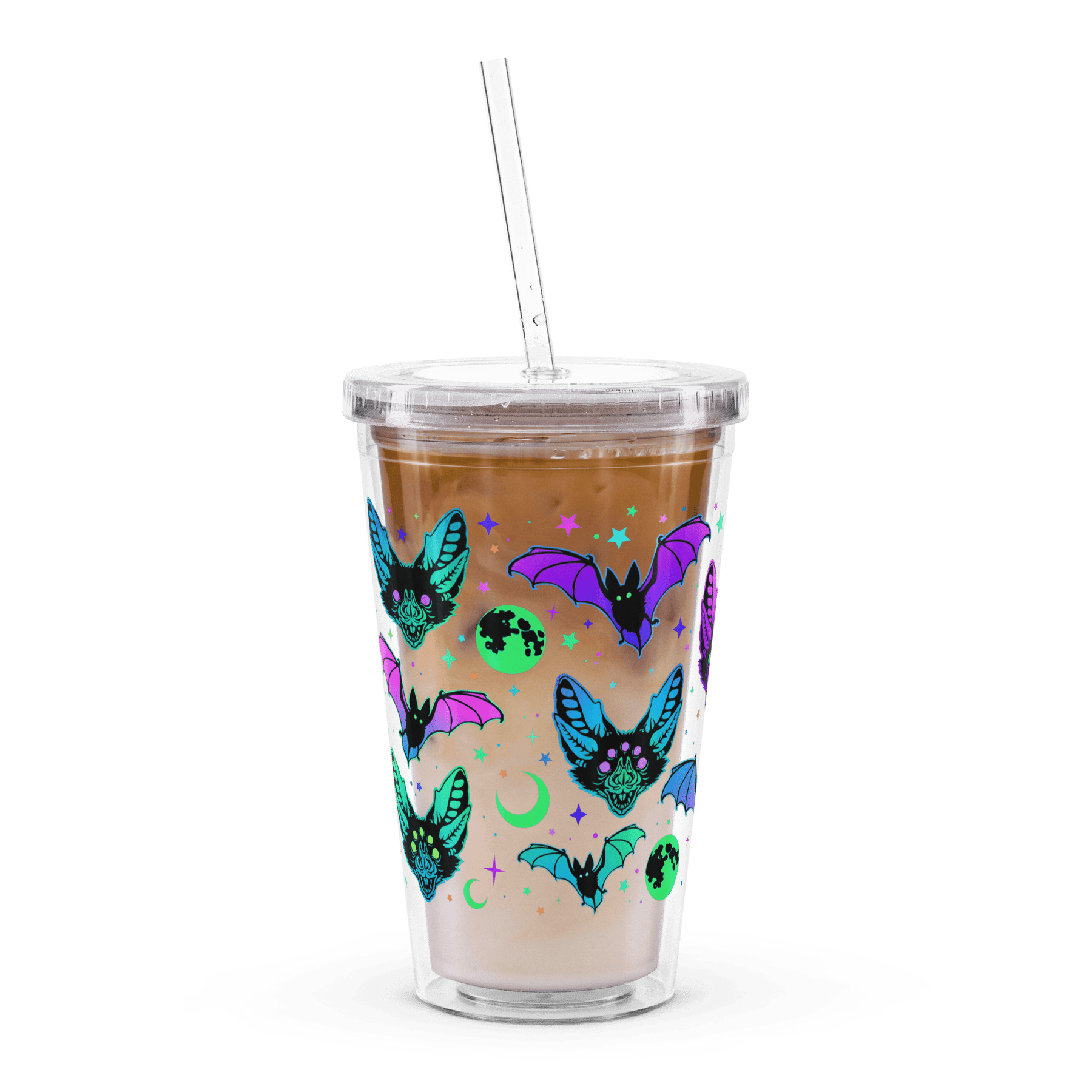 Bright Bats Clear Tumbler - Goth Cloth Co.cup6534936_19192