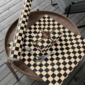 Brown Checkerboard Punk Gift Wrap - Goth Cloth Co.Home Decor17409327020235441599