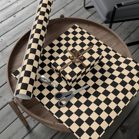 Brown Checkerboard Punk Gift Wrap - Goth Cloth Co.Home Decor17409327020235441599