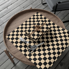Brown Checkerboard Punk Gift Wrap - Goth Cloth Co.Home Decor17409327020235441599
