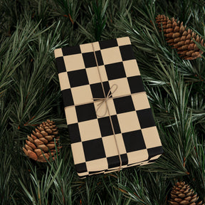 Brown Checkerboard Punk Gift Wrap - Goth Cloth Co.Home Decor32522446498781470577