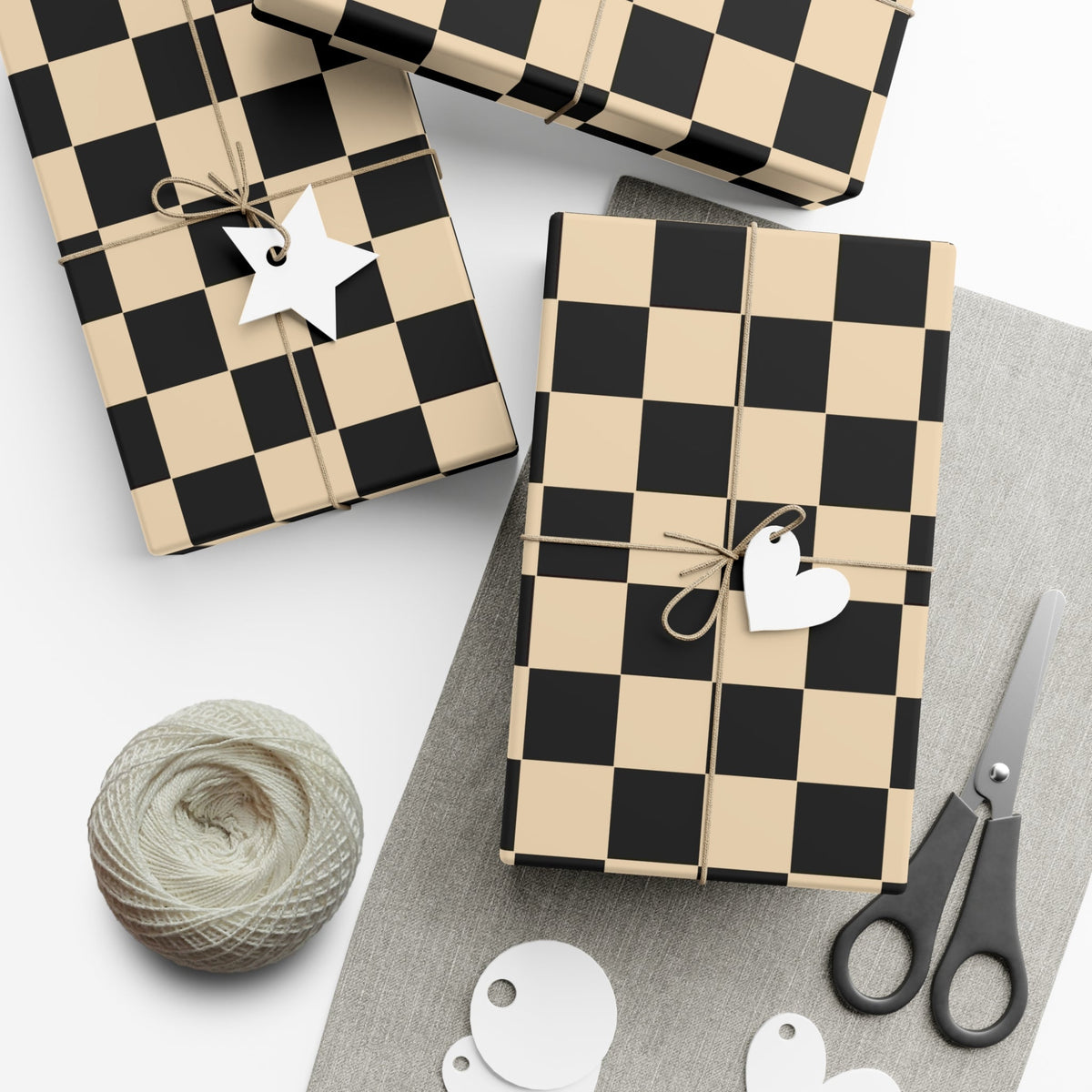 Brown Checkerboard Punk Gift Wrap - Goth Cloth Co.Home Decor87145102640050283278