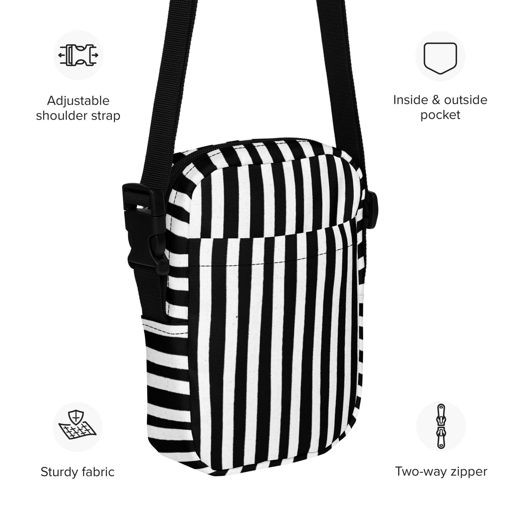 Bug Juice Boogie Striped Crossbody Bag - Goth Cloth Co.9180697_19256