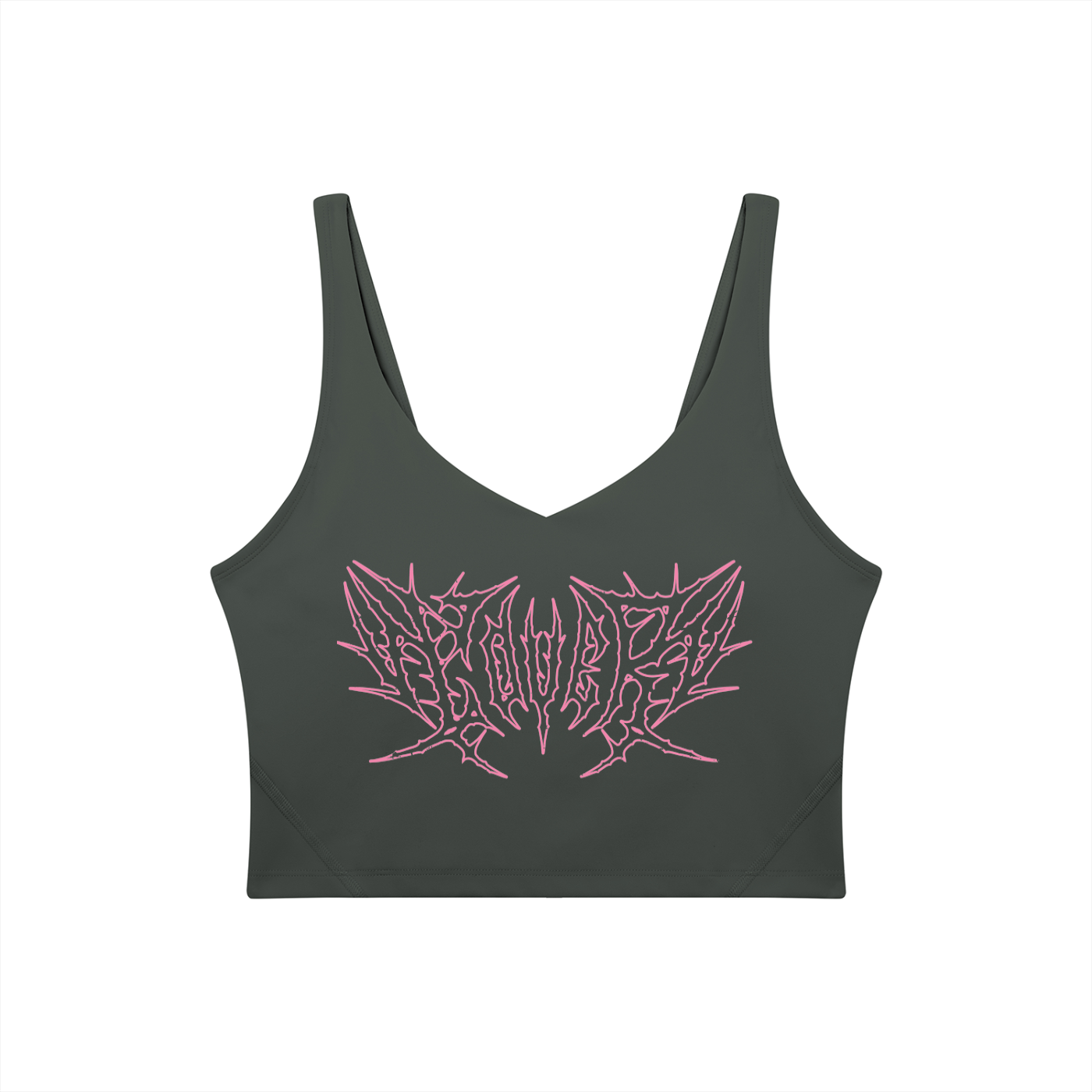 Lover Metal Font Long Line Sports Bra