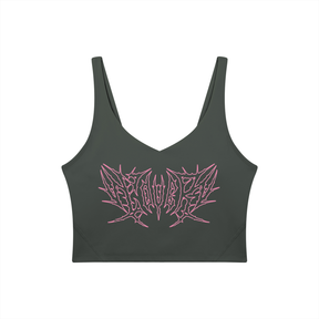Lover Metal Font Long Line Sports Bra