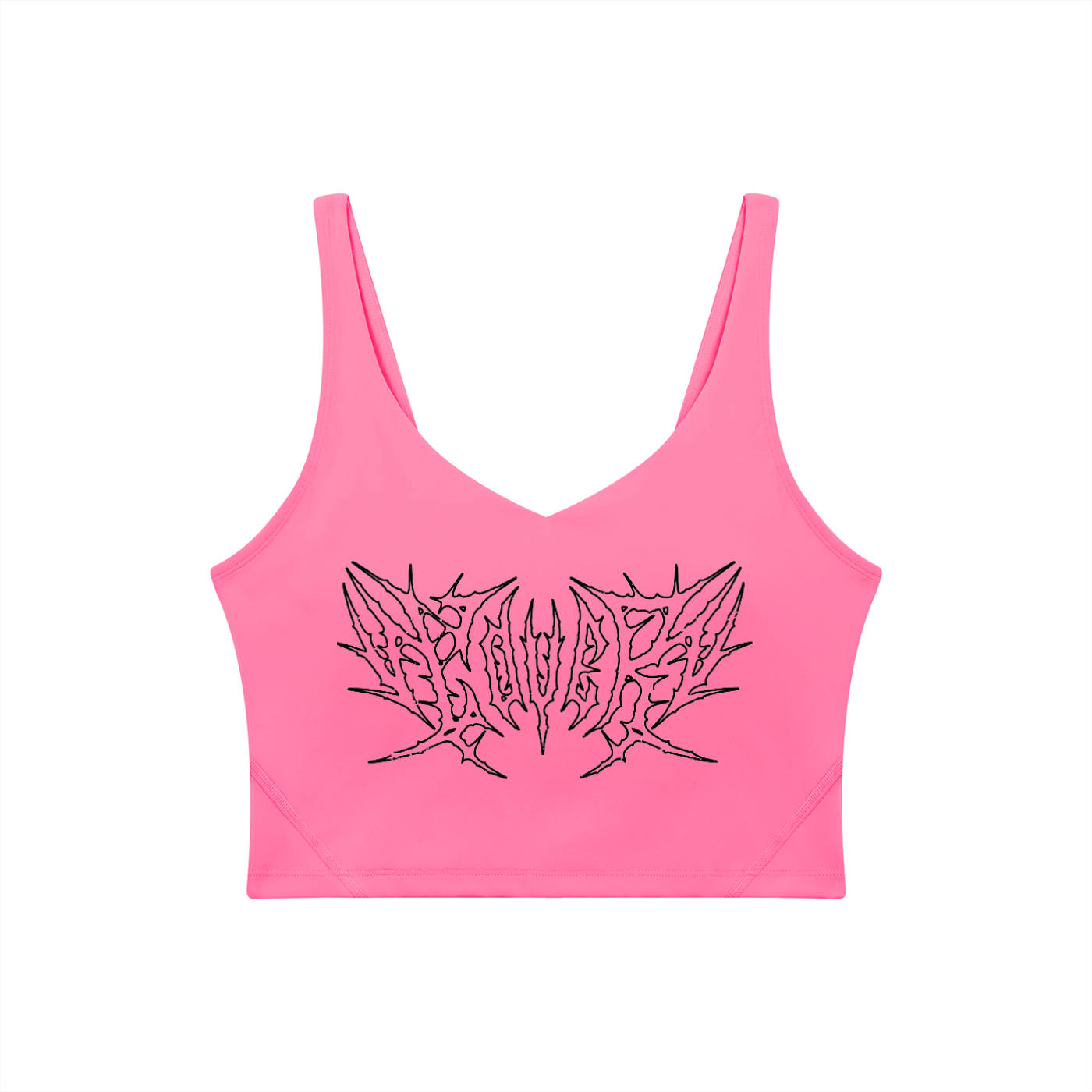 Lover Metal Font Long Line Sports Bra
