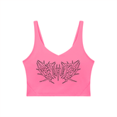 Lover Metal Font Long Line Sports Bra